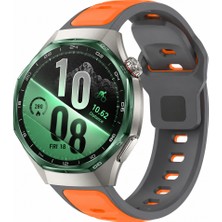 Sneezy Huawei Watch Gt7 Pro 46MM Ile Uyumlu Çift Renkli Spor Silikon Kordon Nefes Alabilir Konforlu