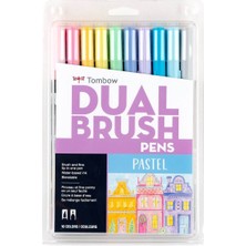 Tombow ABT Dual Brush Pen Grafik Kalemi 10'lu Set - Pastel Colors