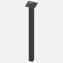 5 Adet Regalux Masa Ayağı Kare Siyah 40CM