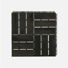 Sun 6 Adet Akasya Ahşap Yer Döşemesi Antrasit 5 Adet 30*30*2 cm