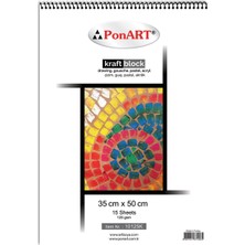 3 Adet Ponart  10 125K Kraft Blok 125GR 15 Yaprak