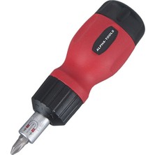 3 Adet Alpha Tools 6 Bits Uçlu Mini Cırcır Tornavida