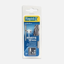 2 Adet Rapid Perçin 4,8X18 mm Paslanmaz Matkap Ucu 50 Adet