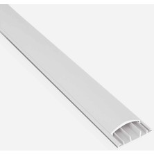 3 Adet Mutlusan Kablo Kanalı 2m Balıksırtı Beyaz 60X15 mm
