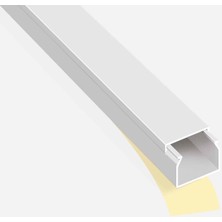 8 Adet Mutlusan Kablo Kanalı Yapışkanlı Beyaz (2m) 40X40 mm