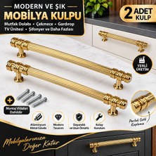 Reis Kulp Çizgili Mobilya Kulp Modern Dolap Çekmece Mutfak Kulpu  Alüminyum Metal 2 Adet