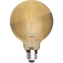 3 Adet Ecolite Vıntage Gold Globe 4 W Sarı Klasik E27 Duy LED Ampul