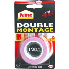 11 Adet Pattex Double Montaj Bandı 120 kg 19 mm x 1.5 M