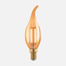 Eglo 11 Adet LED Mum Kıvrık  4W Amber 1700K Ampul