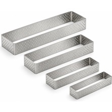 Fida Tart Çemberi Dikdörtgen Delikli Yükseklik 5 cm 6'lı Set 4x11 - 11,5x18,5 cm