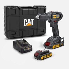 Cat DX155.1 18VOLT/2.0AH Li-Ion Çift Akülü Profesyonel Şarjlı Darbeli Matkap
