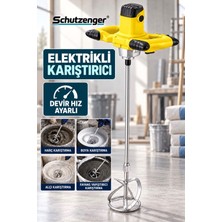 SCHUTZENGER 3’lü Fayans Usta Seti Şajlı Fayans Tutma Döşeme Makinesi-Elektrikli Alçı Boya Karıştırıcı-Kırıcı Deliçi Hilti Sarı SP102