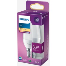 8 Adet Philips B 38 60 W Beyaz Top E14 Duy LED Ampul