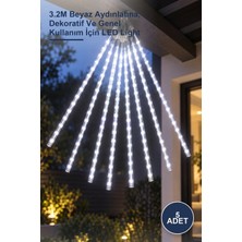 Yenilig 5 Adet Meteor LED Işık – 3.2m Beyaz Aydınlatma, Dekoratif ve Genel Kullanım Için LED Light