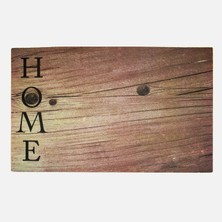 2 Adet Giz 45X75 cm Mozaik Home Wood Kapı Önü Paspas