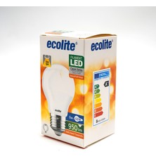 4 Adet Ecolite Soft Filament A60 8 W Sarı Klasik E27 Duy LED Ampul