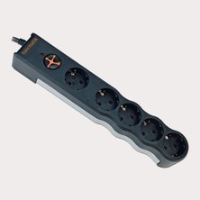 Tuncmatik 4 Adet Tunçmatik Powersurge TSK6134 5'li 1050 Joule 1,5 Metre Enerji Koruma Prizi Siyah
