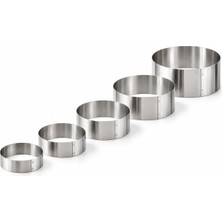 Fida Pasta Çemberi Yuvarlak Düz 0,8mm Yükseklik 6 cm Paslanmaz 25'li Takım