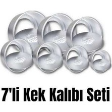 Fida Altı Çıkmalı Kek Kalıbı Seti Alüminyum 7'li