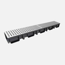 Özyangıncı 6 Adet Plastik Drenaj Kanalı Alt Çıkış 13X7,5X100 cm Mts 3135 Siyah (Sadece Alt Çıkış, Görselde Izgara V.s Dahil Değildir.)