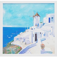 Mina Art Çerçeveli Linen Baskı Tablo 43X43 cm