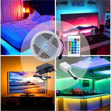 Ensun 8 Adet Rgb 4.5 Metre Renkli Uzaktan Kumandalı Şerit LED