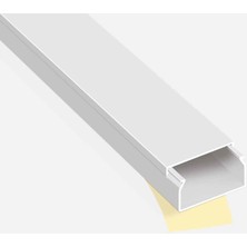 10 Adet Mutlusan Kablo Kanalı Yapışkanlı Beyaz 2m 40X16 mm