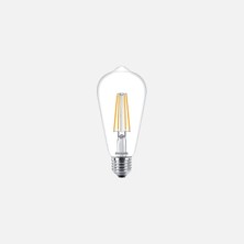 2 Adet Philips Classic ST64 60 W Beyaz Klasik E27 Duy LED Ampul