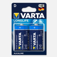 3 Adet Varta Longlife Power  2 D Alkalin Pil