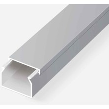 9 Adet Mutlusan Kablo Kanalı 2m Metalik Gri 40X25 mm