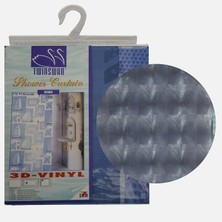 4 Adet Twinswan 3 Boyutlu Banyo Perdesi 180X200 Squartes