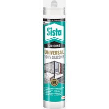 4 Adet Sista Universal %100 Silikon Beyaz 280 ml