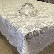 3 Adet Taner 135 cm Masa Örtüsü Beyaz