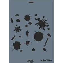 12 Adet Rich Stencil New Xl 25X35 cm