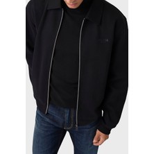 Guess Ls Pamuklu Klasik Yaka Fermuarlı Sweat M6BQ24K6164 Erkek Sweat M6BQ24 K6164 Jblk