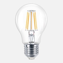9 Adet Ecolite Filament G35 6.5 W Sarı Klasik E27 Duy 2'li LED Ampul