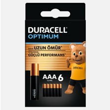 10 Adet Duracell Optimum 6’lı Aaa Alkalin Ince Kalem Pil