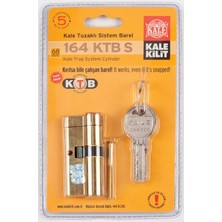 4 Adet Kale Kilit Kale Tuzaklı Sistem Çelik Pimli Mandal Topuzlu Barel Sarı 68 mm