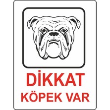 8 Adet Extra Fix Uyarı Levhası Pvc Dikkat Köpek Var