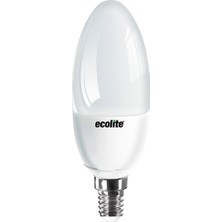 12 Adet Ecolite Candle 5 W Beyaz Mum E14 Duy LED Ampul