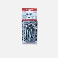 12 Adet Torex M6X40 Civata Somun Pul Bağlantı Seti