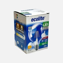 11 Adet Ecolite LED Filament G9512W Sıcak Beyaz Işık (4000K)