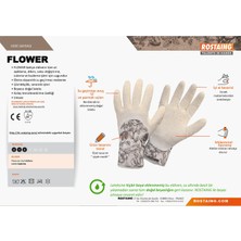 Rostaıng 2 Adet Rostaing FLOWER-IT08 Bahçe Ekim Dikim Eldiveni No:8 - M