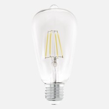 3 Adet Eglo Şeffaf ST64 7 W Klasik E27 Duy LED Ampul