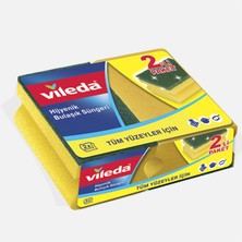 8 Adet Vileda Yeşil Oluklu 2'li Dikdörtgen Bulaşık Süngeri