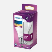 6 Adet Philips LED Classic A60 Ww Fr 7 W Sıcak Beyaz E27 LED Ampul