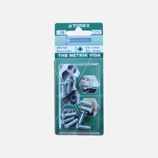 12 Adet Torex Dın 965 Yhb Küt Uçlu Metrik Vida 6X20 mm