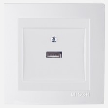 Nilson 3 Adet Touran Beyaz Adaptörlü Tekli USB Priz