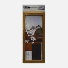 9 Adet Mina Art Çerçeveli Linen Baskı Tablo 10X25 cm