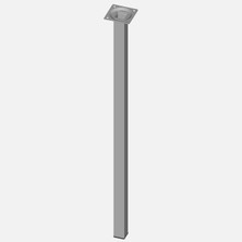 10 Adet Regalux Masa Ayağı Çelik Boru Kare 600MM Beyaz